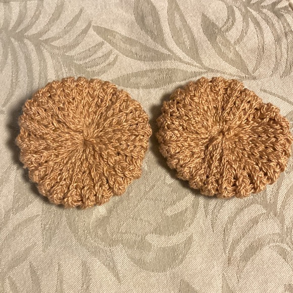 Face Make Up Makeup Scrubbie Scrubber Rounds Remover Tan Brown Set of 2 - Picture 2 of 7